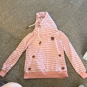 Wanakome Pink Striped Women's Sweater